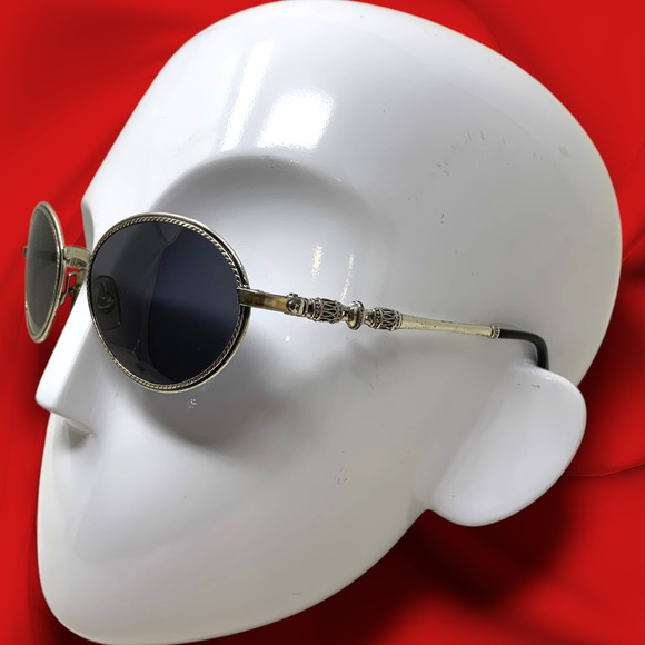 Vintage Y2K Brighton Blue Skies SG053 Sunglasses Oval Silver Scroll Frame main image 5